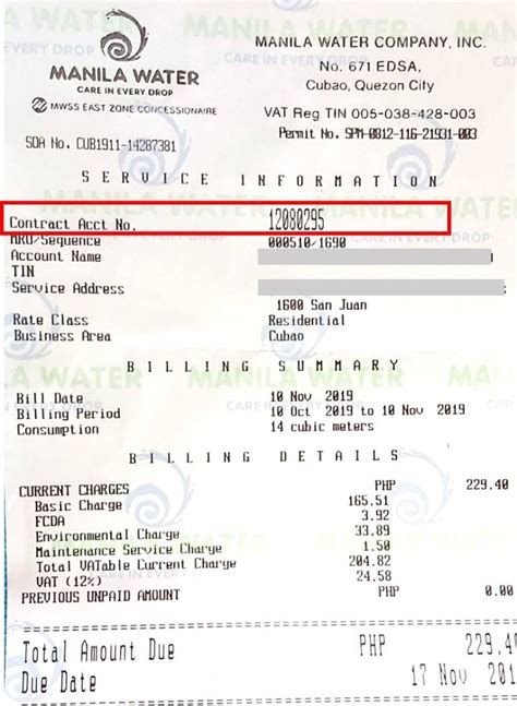 manila water bill online